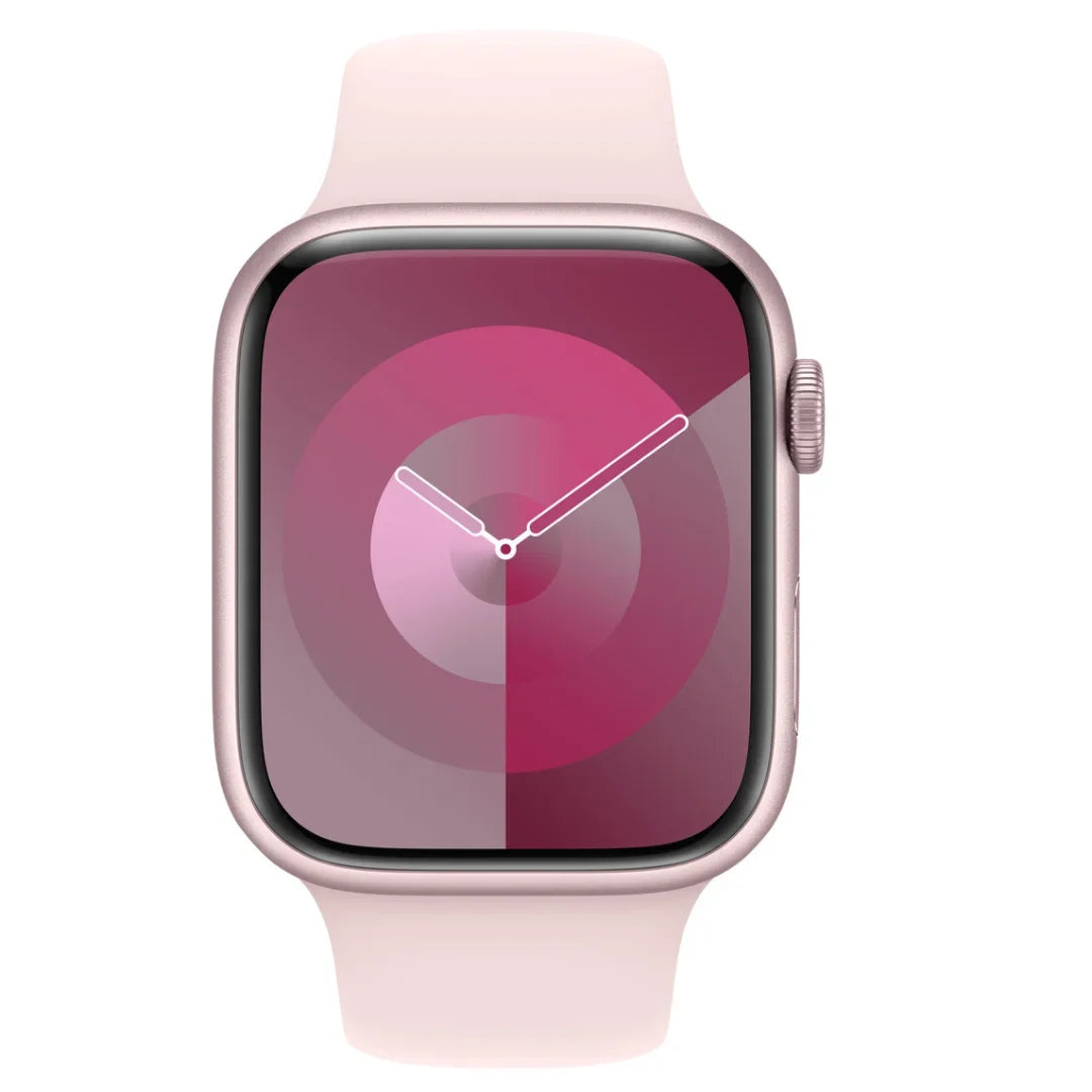 Apple Watch Series 9 (GPS + Cellular) 45mm Aluminum Case with Light Pink Sport Band - M/L - Pink - MRML3LL/A - Image 2