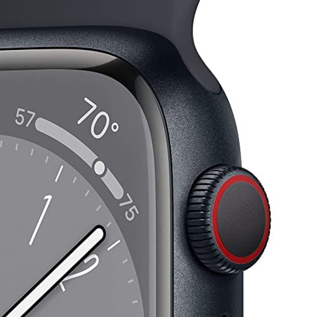 Apple Watch Series 8 45MM GPS + Cellular Midnight Aluminum Case Midnight Band - M/L - MNVL3LL/A - Image 3