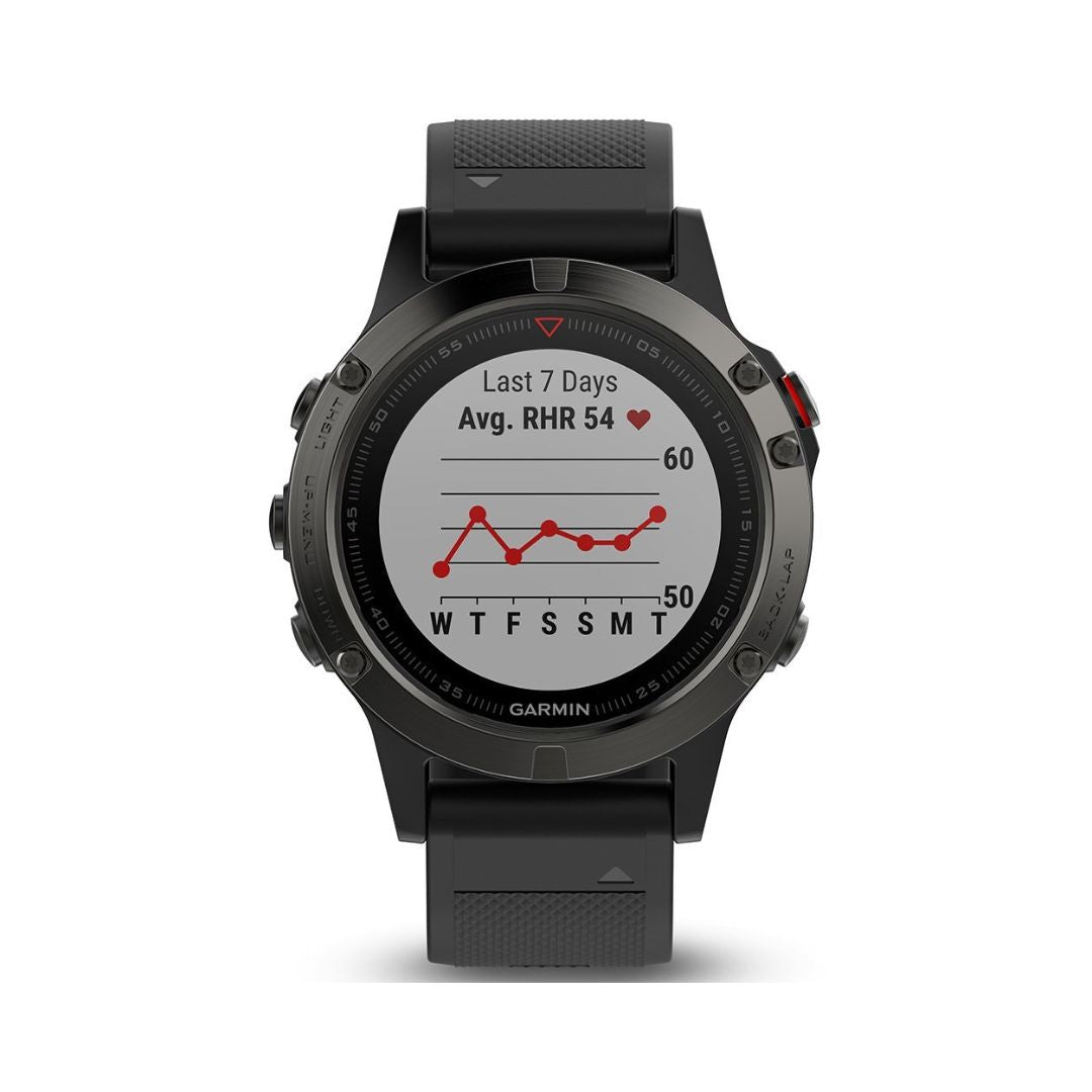 Garmin Fenix 5 Smartwatch 47mm Slate gray with Black Band - 010-01688-00 - Image 5