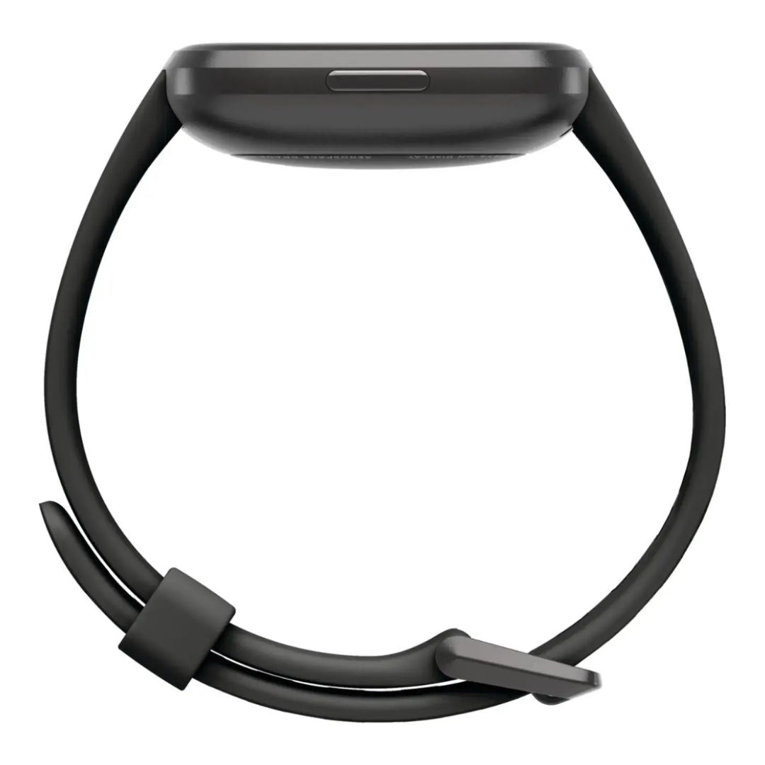 Fitbit Versa 2 - 40mm Aluminum Case - Carbon w Black Silicone Band - FB507BKBK - Image 5