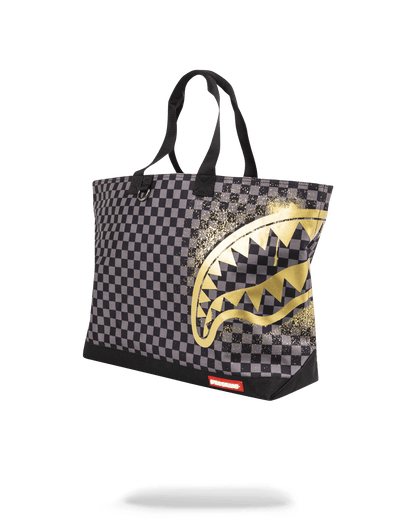 SHARKS IN PARIS GOLD STENCIL TOTE