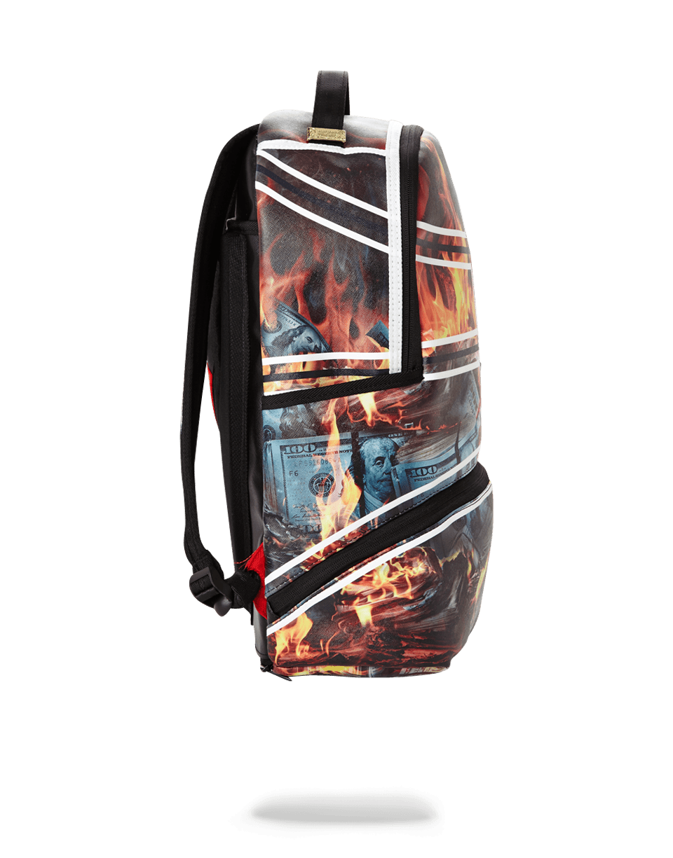 Spalding X Sprayground Fire Money Backpack - Image 2