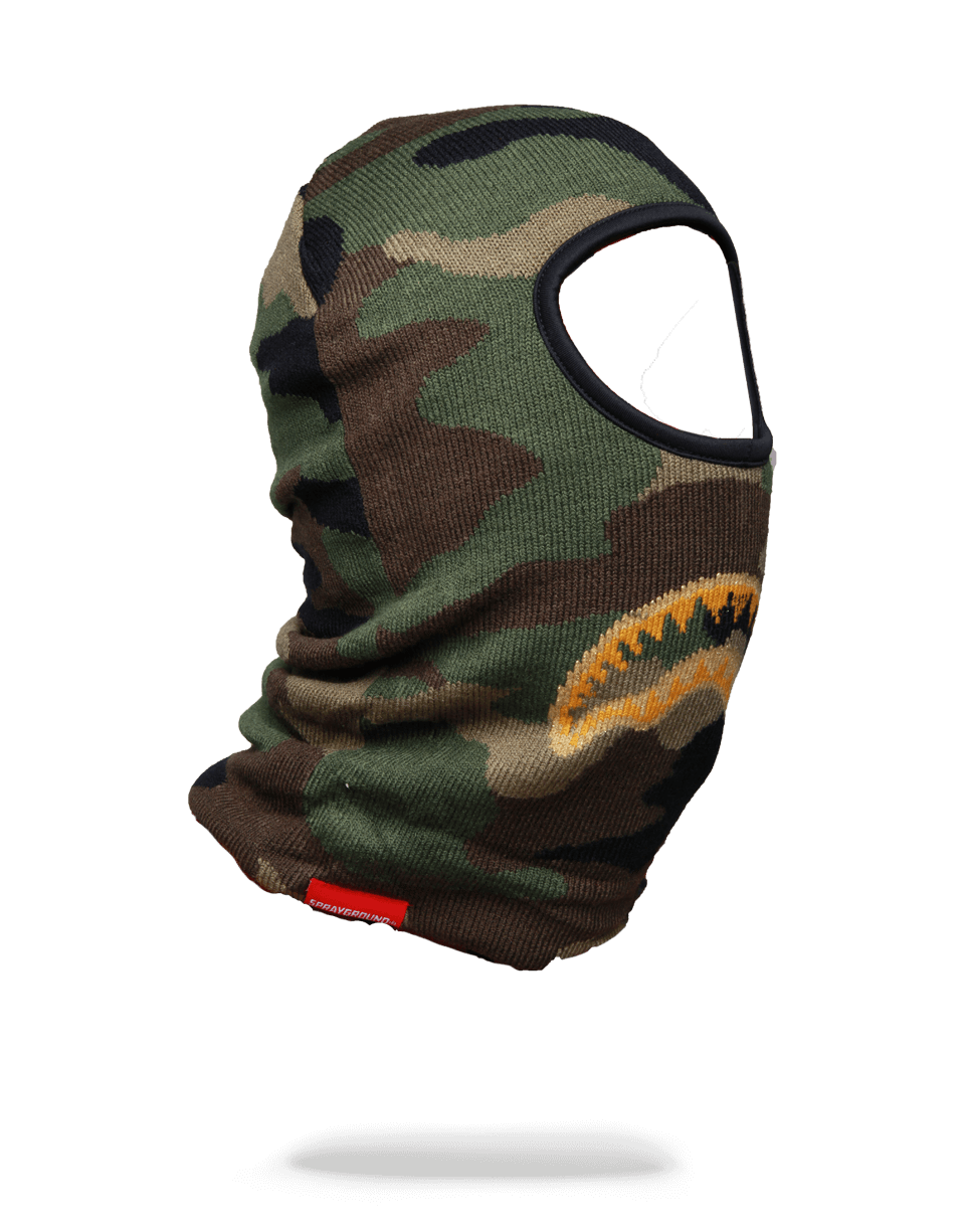 Gold Knit Shark Mouth Ski Mask - Image 2