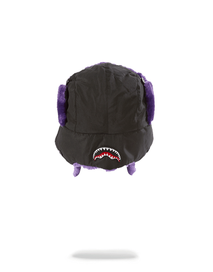 Black 3M Purple Fur Aviator Hat - Image 2