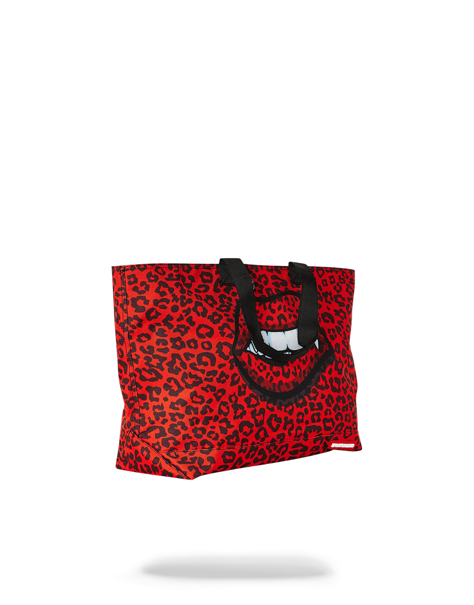 Red Leopard Lips Tote - Image 2