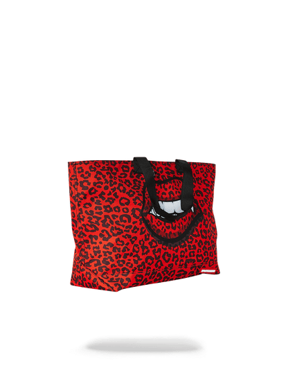 Red Leopard Lips Tote - Image 2