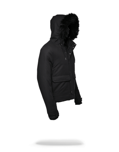 Solid Black Chopper Jacket - Image 2