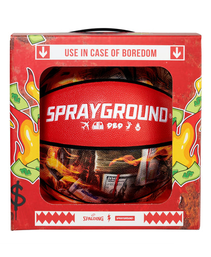 Spalding X Sprayground Fire Basketball - Image 3