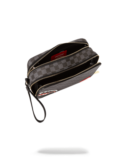 Sharks in Paris (Black Checkered Edition) Toiletry Aka Money Bags - Image 3