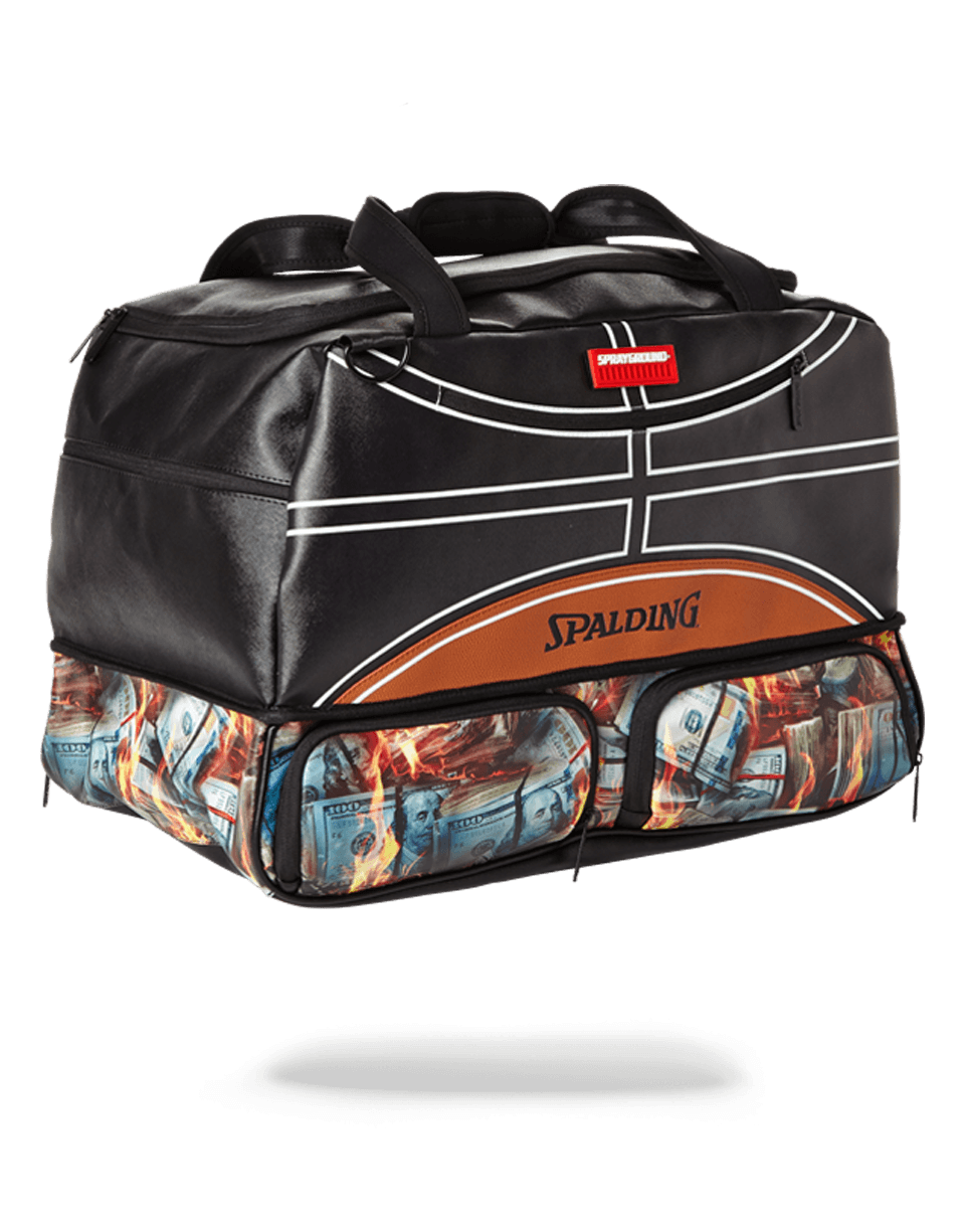 Spalding X Sprayground Fire Money Sneaker Duffel - Image 3