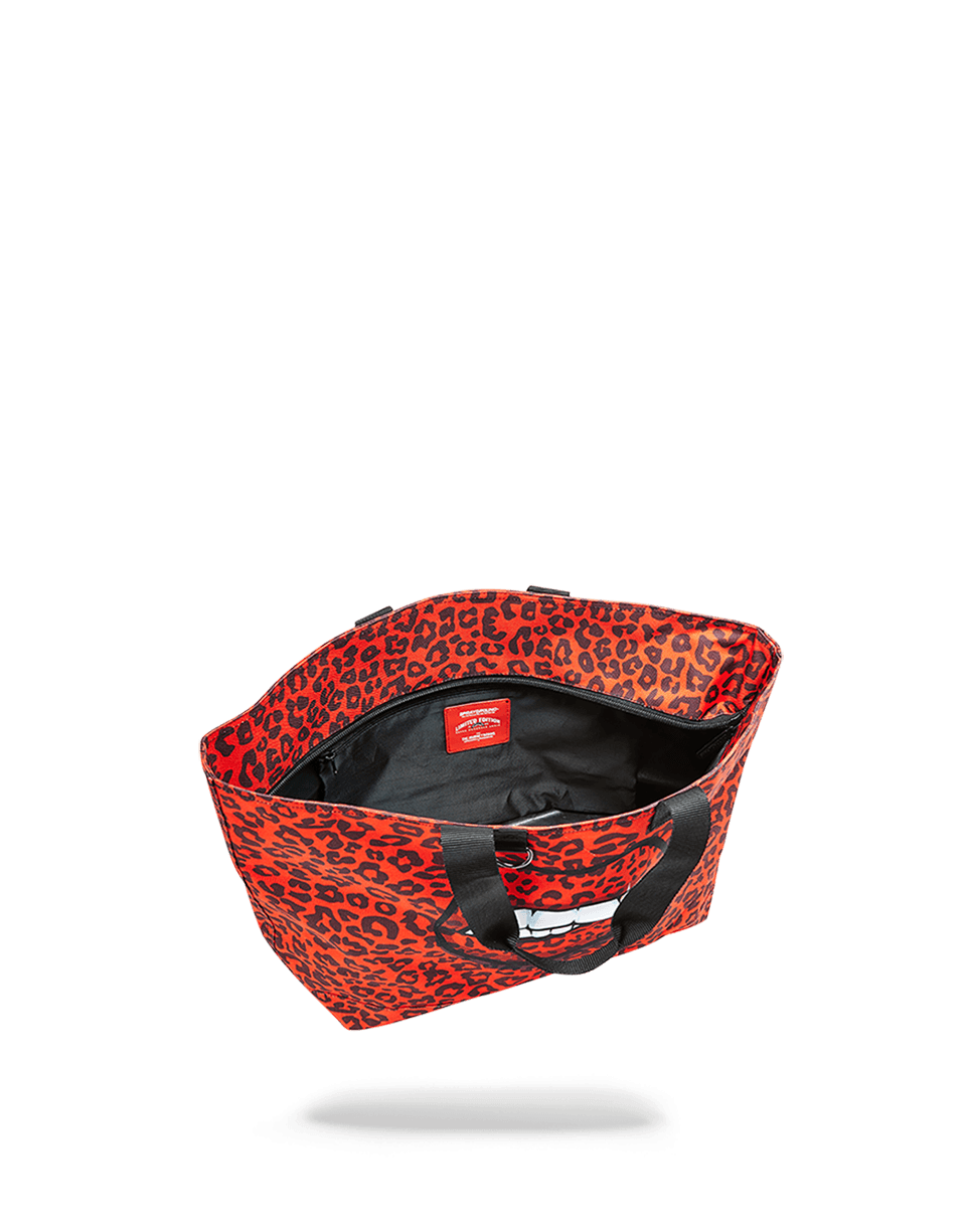 Red Leopard Lips Tote - Image 3