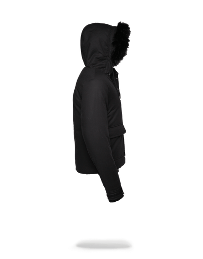 Solid Black Chopper Jacket - Image 3