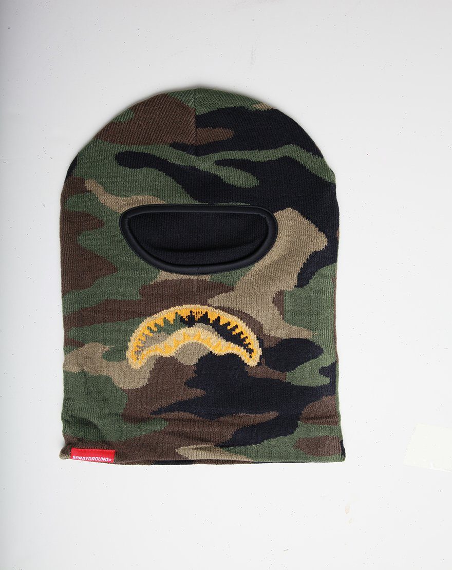 Gold Knit Shark Mouth Ski Mask - Image 4