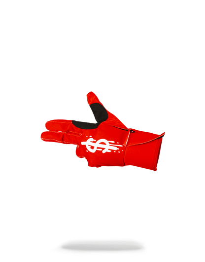 Left Red / Right Camo Money Drips Gloves - Image 5