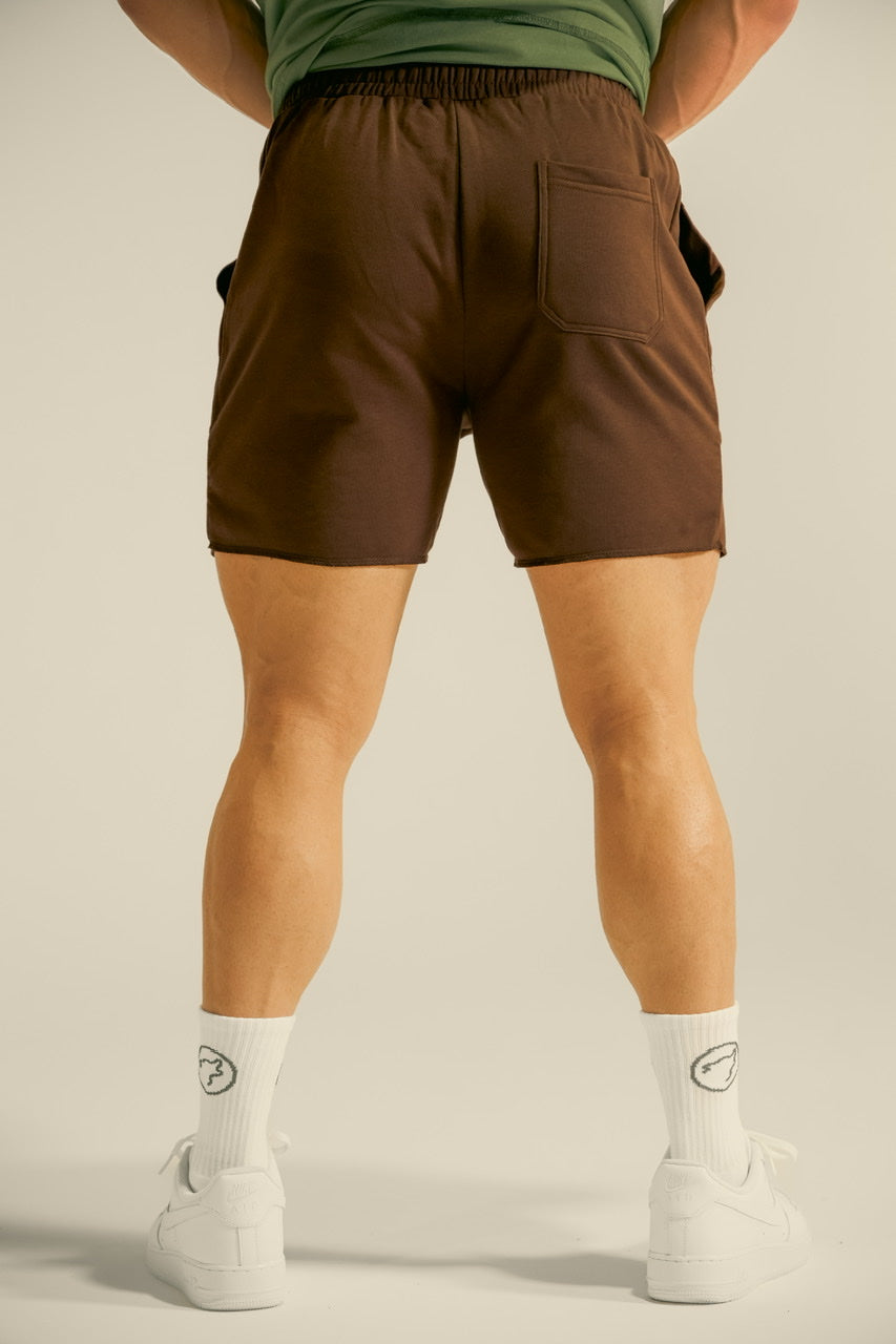 Men's Varsity Shorts Mocha Brown - Image 3