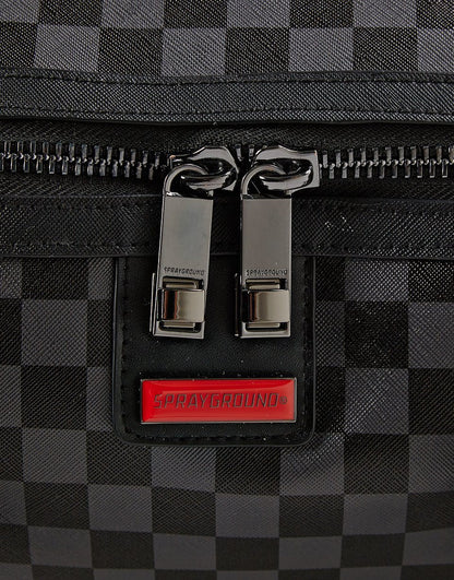 Grey Checkered Sharks in Paris Mini Duffle - Image 7