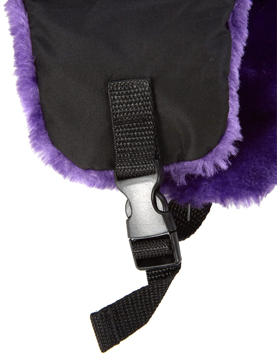 Black 3M Purple Fur Aviator Hat - Image 7
