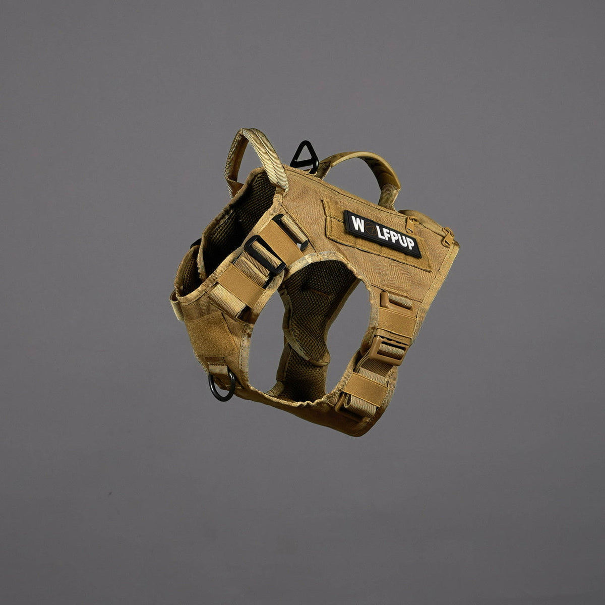 Khaki Tactical Dog Vest Harness - Image 7