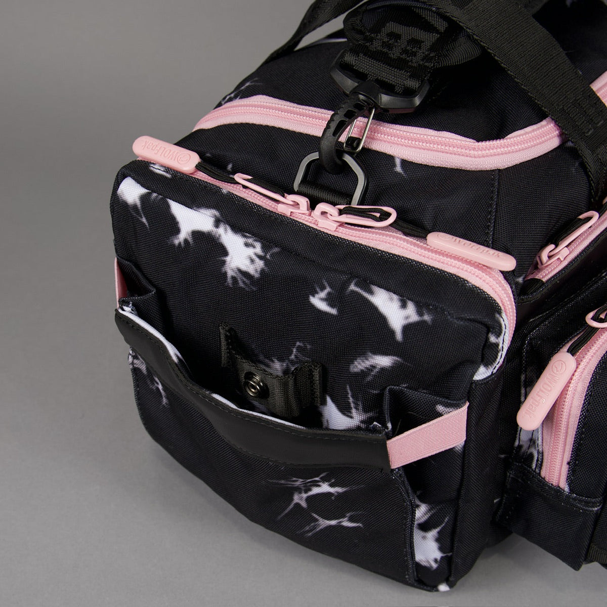 20L Mini Duffle Bag Black Lightning Knockout Pink - Image 12