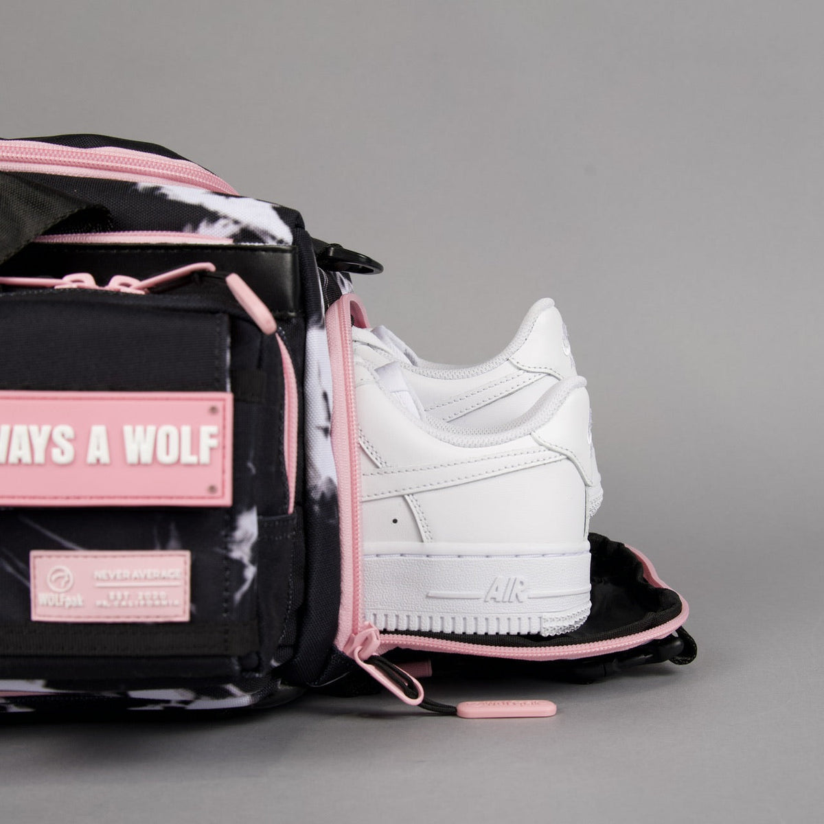 20L Mini Duffle Bag Black Lightning Knockout Pink - Image 25