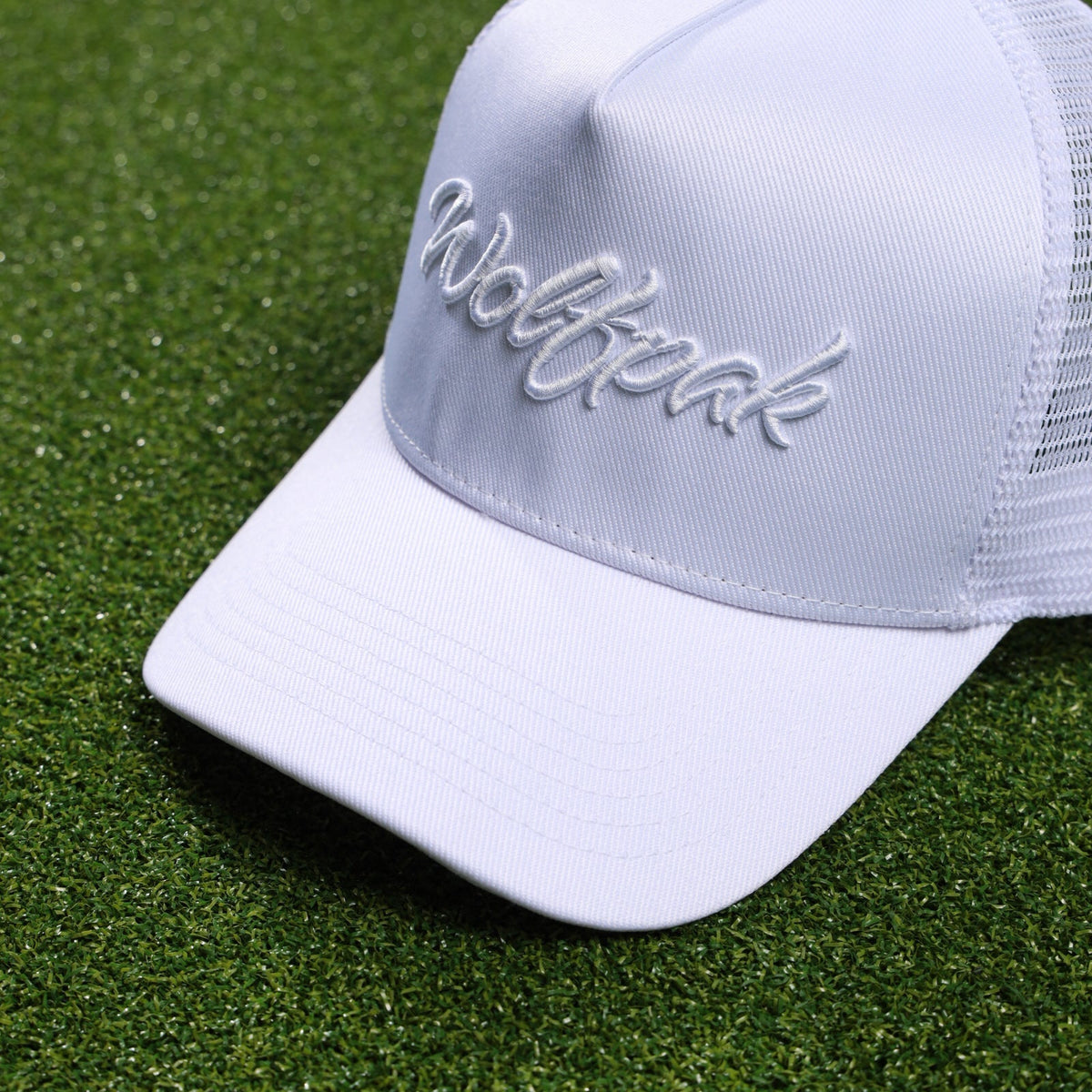 Trucker Hat Script Arctic White - Image 2