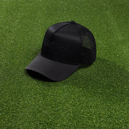 Trucker Hat Script Alpha Black - Image 7