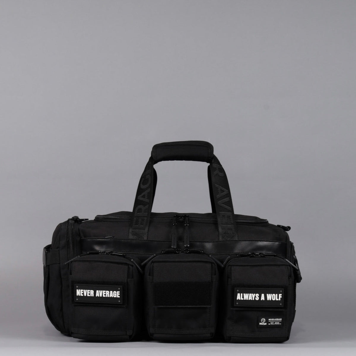 30L Perfect Duffle Bag Alpha Black (3 Pockets w/Full Velcro Front) - Image 3