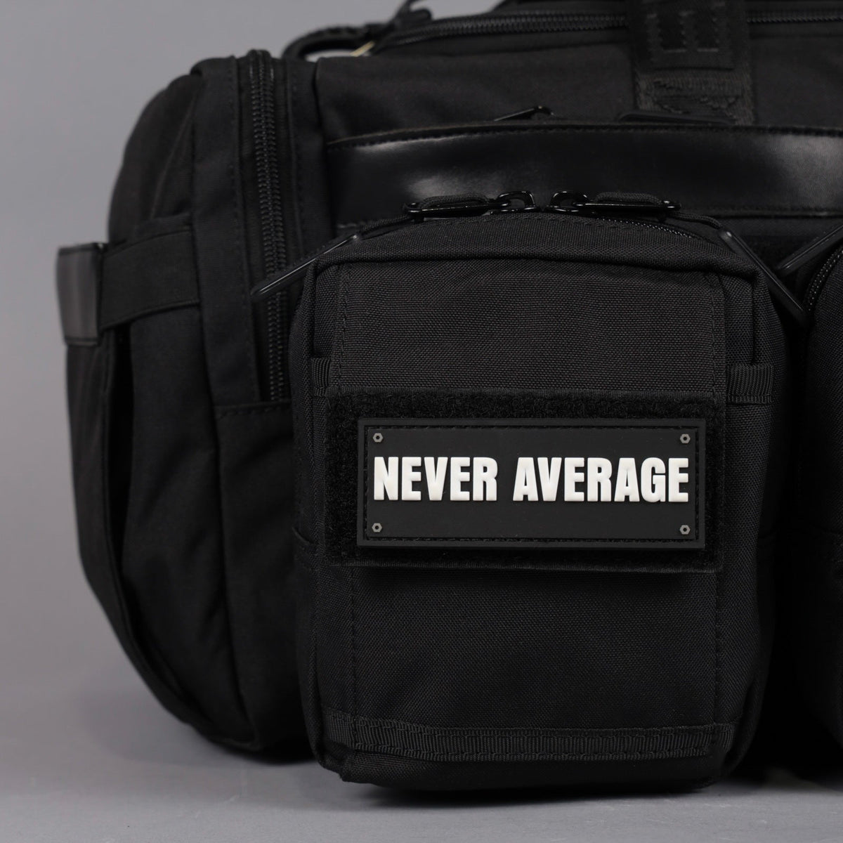 30L Perfect Duffle Bag Alpha Black (3 Pockets w/Full Velcro Front) - Image 11