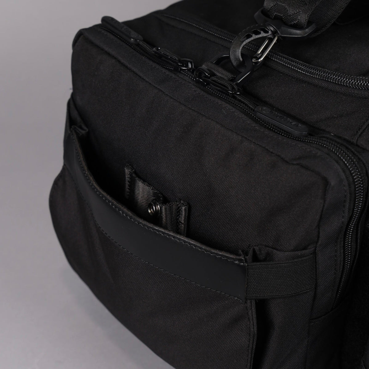 30L Perfect Duffle Bag Alpha Black (3 Pockets w/Full Velcro Front) - Image 16