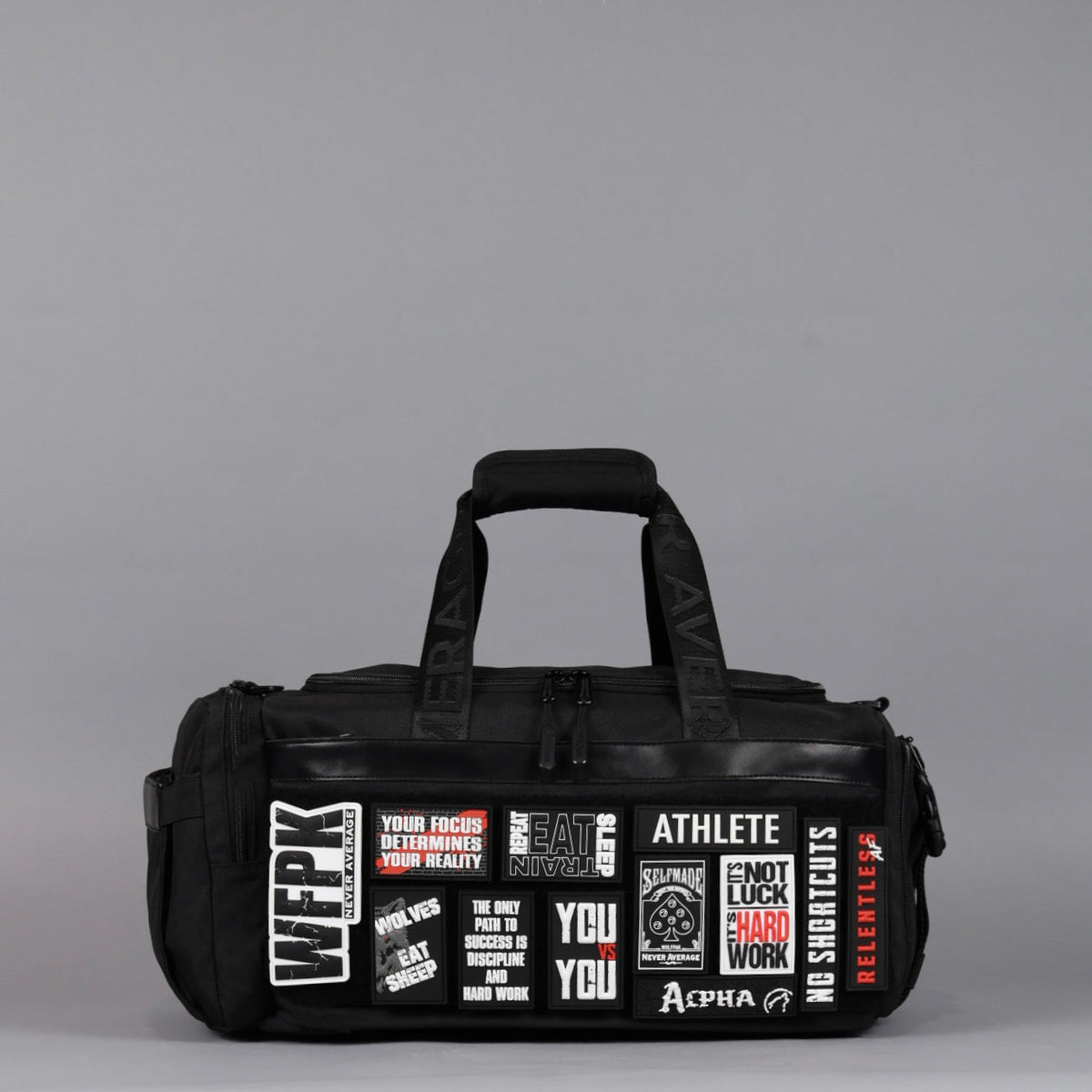 30L Perfect Duffle Bag Alpha Black (3 Pockets w/Full Velcro Front) - Image 4