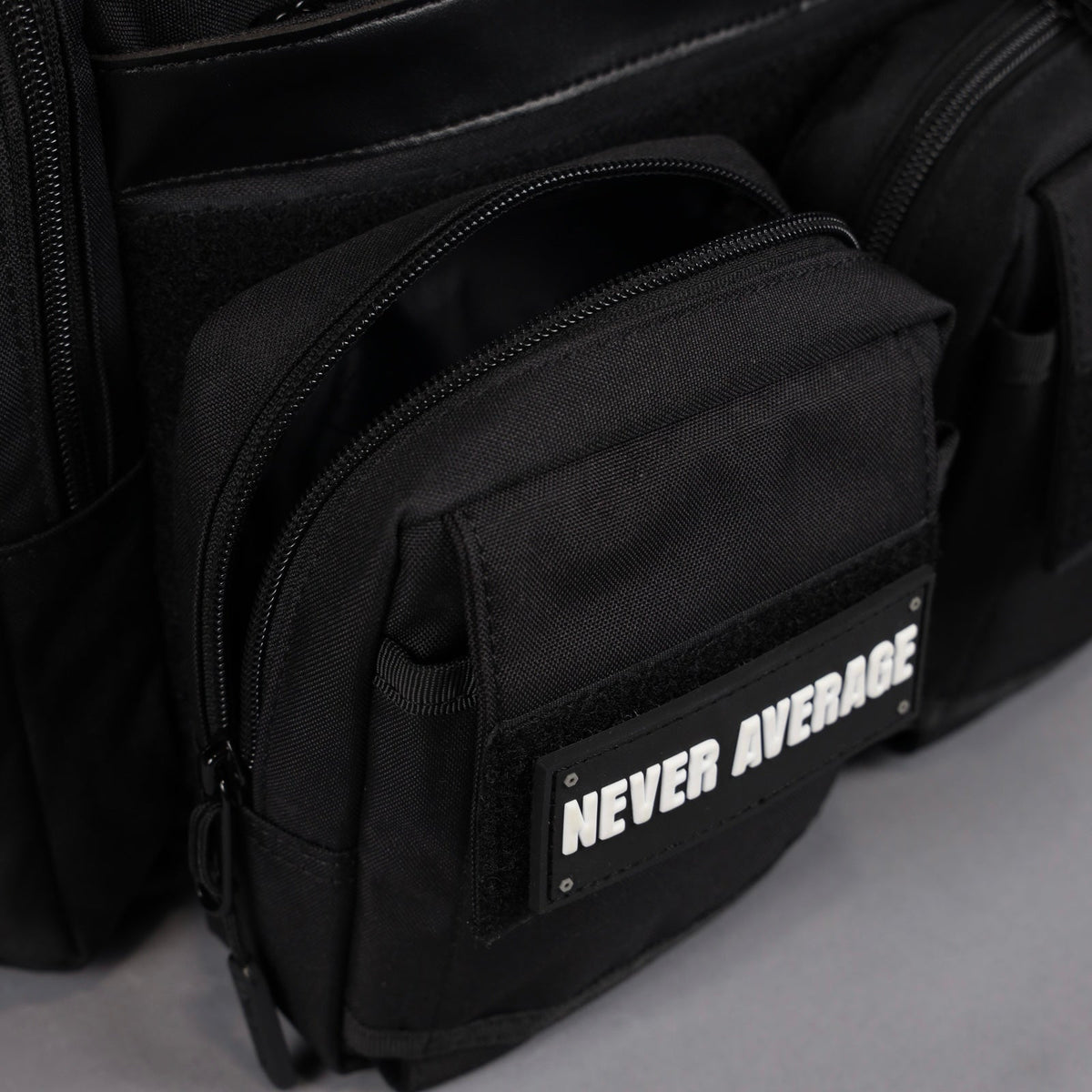 30L Perfect Duffle Bag Alpha Black (3 Pockets w/Full Velcro Front) - Image 18