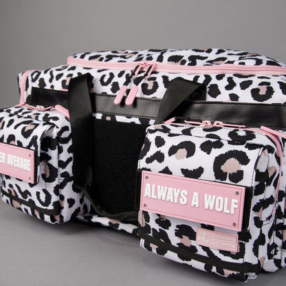 40L Ultimate Duffle Bag Leopard Pink Zip - Image 15