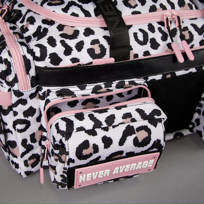 40L Ultimate Duffle Bag Leopard Pink Zip - Image 17