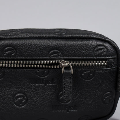 Crossbody Pack Black Luxury Leather - Image 11