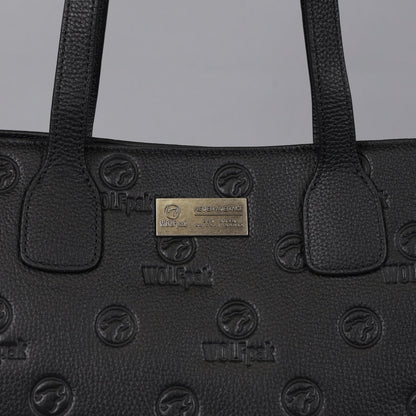 Tote Bag Black Luxury Leather - Image 13