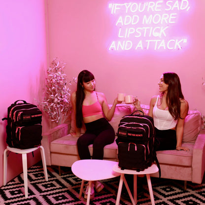 35L Backpack Black Neon Pink - Image 4