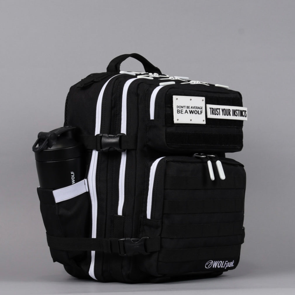 25L Backpack Alpha Black with White Accents - Image 4