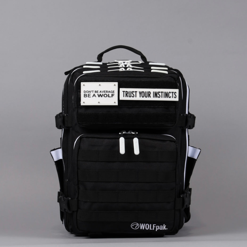 25L Backpack Alpha Black with White Accents - Image 7