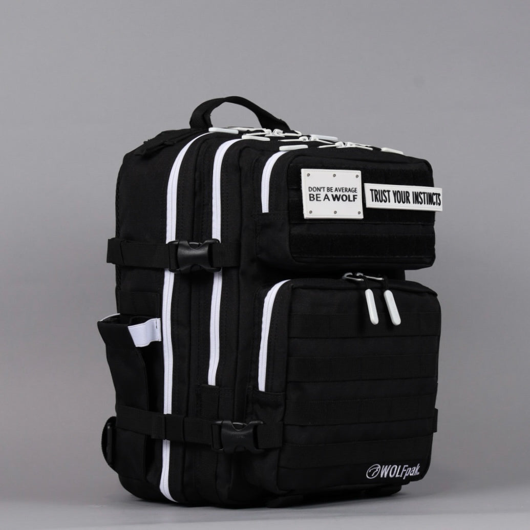 25L Backpack Alpha Black with White Accents - Image 8