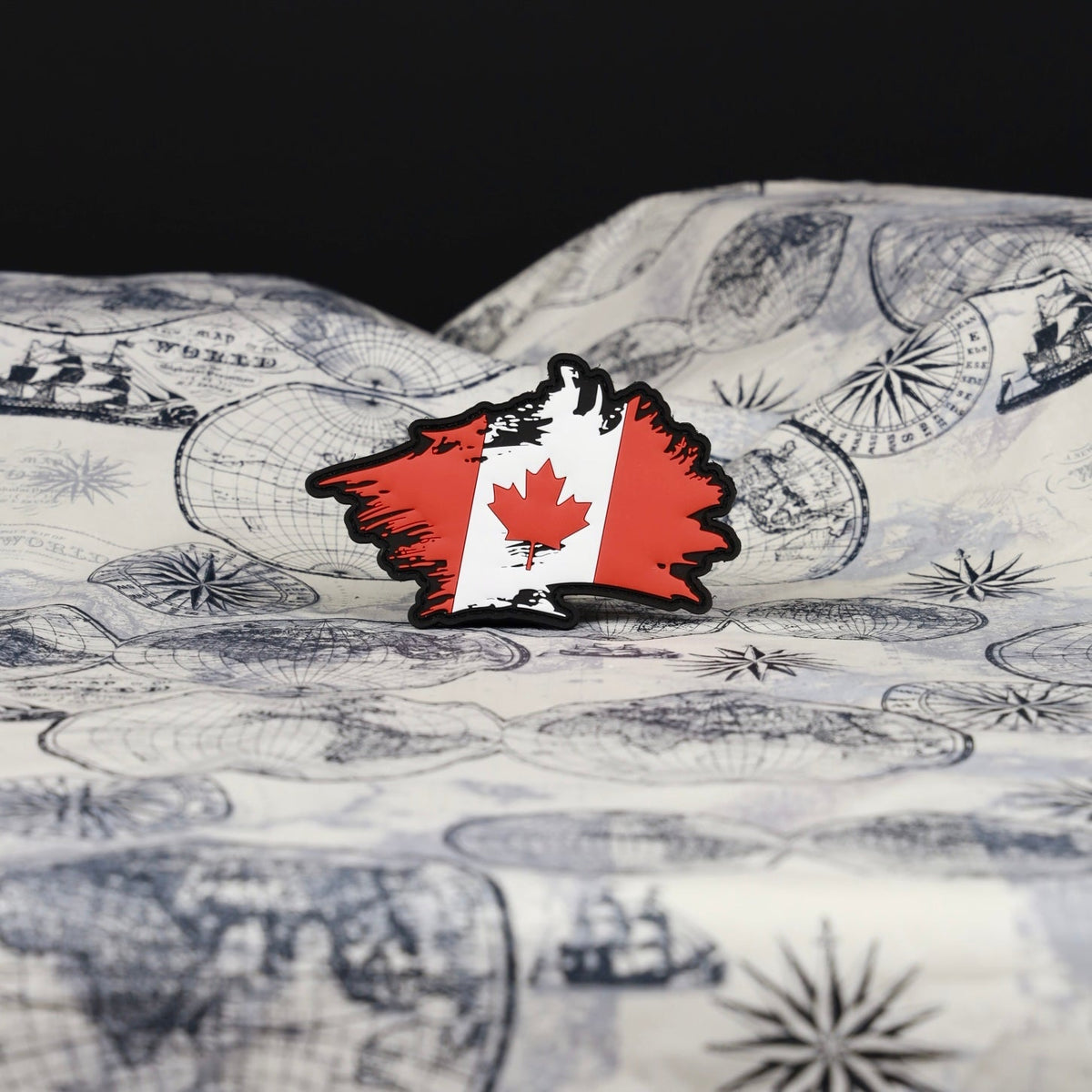 Canadian Flag Grunge Patch
