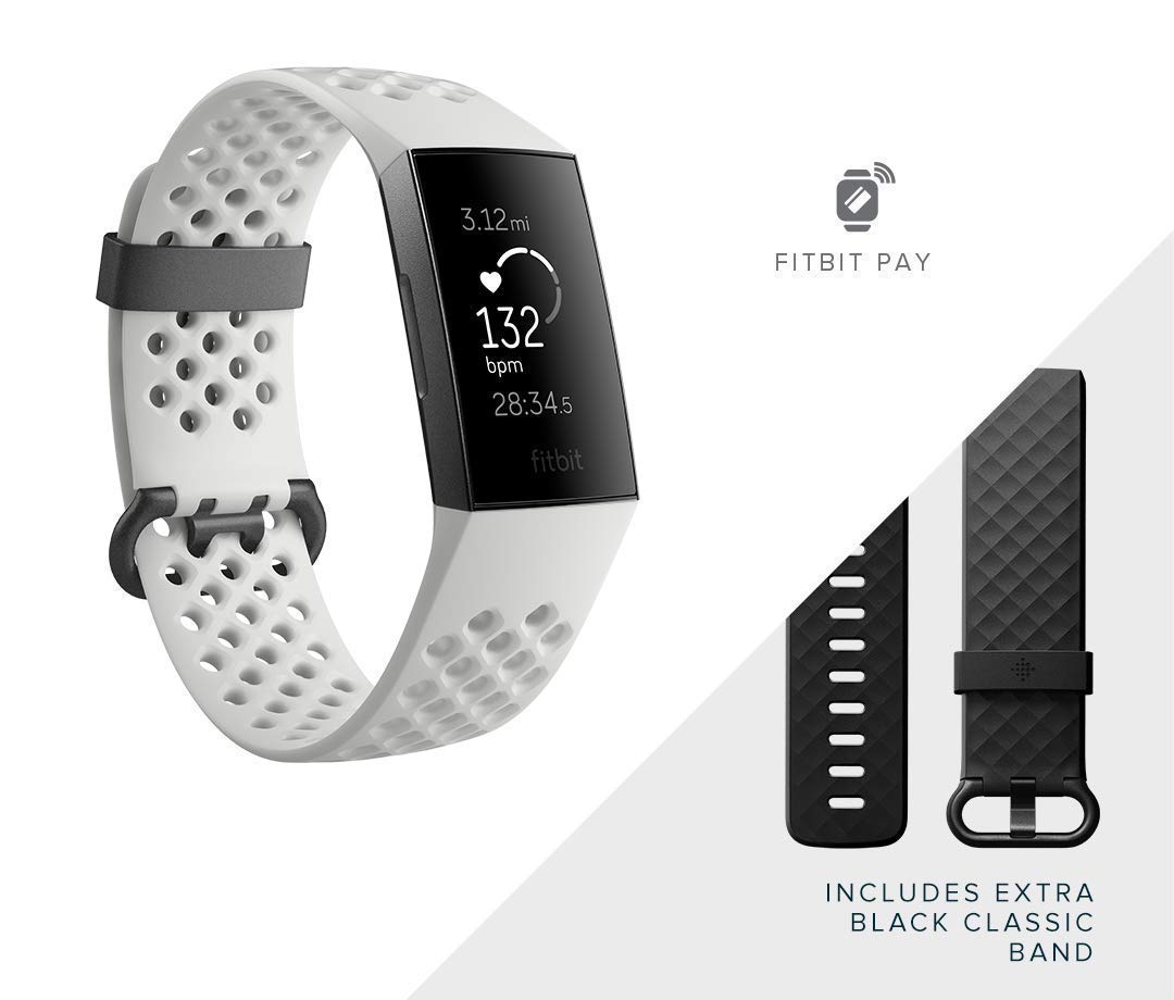Fitbit Charge 3 Special Edition Activity Tracker - White/Graphite - FB410GMWT - Image 5