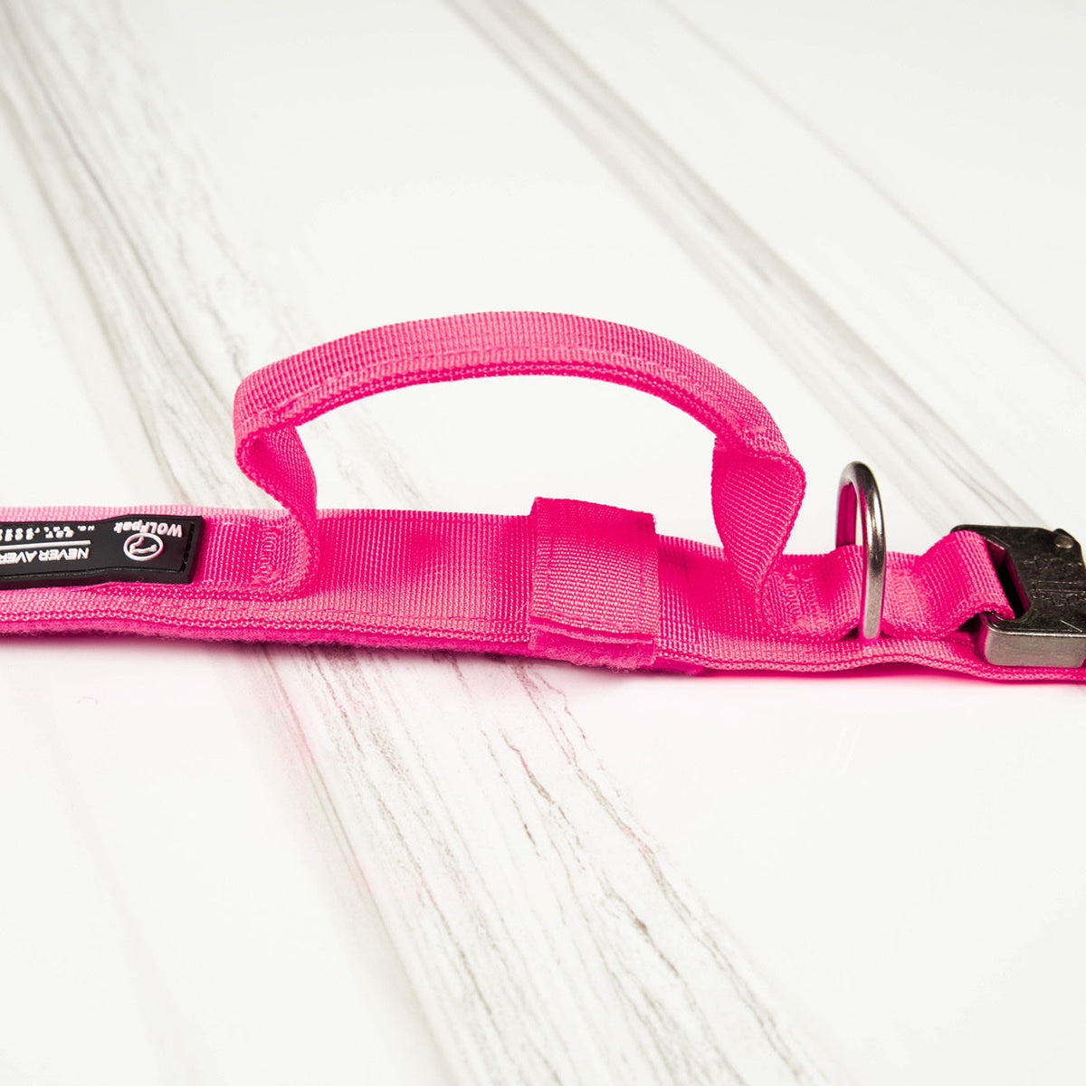 Tactical Nylon Dog Collar Neon Pink - Image 5