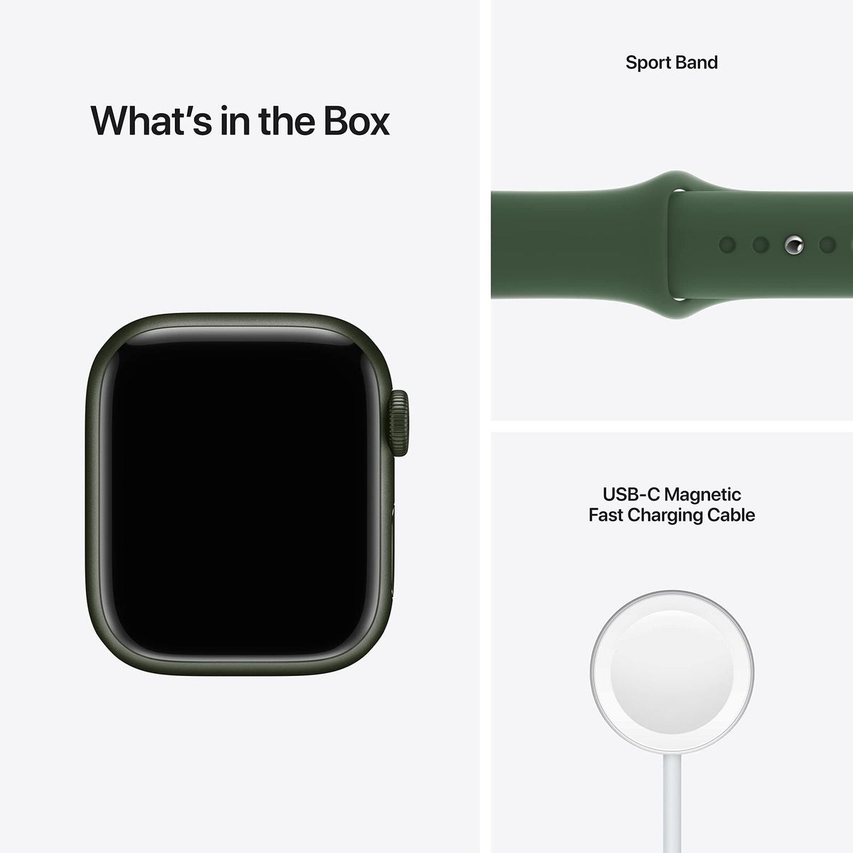 Apple Watch Series 7 - 41mm Green Aluminum w/ Clover Sport Band - MKH93LL/A - Image 5