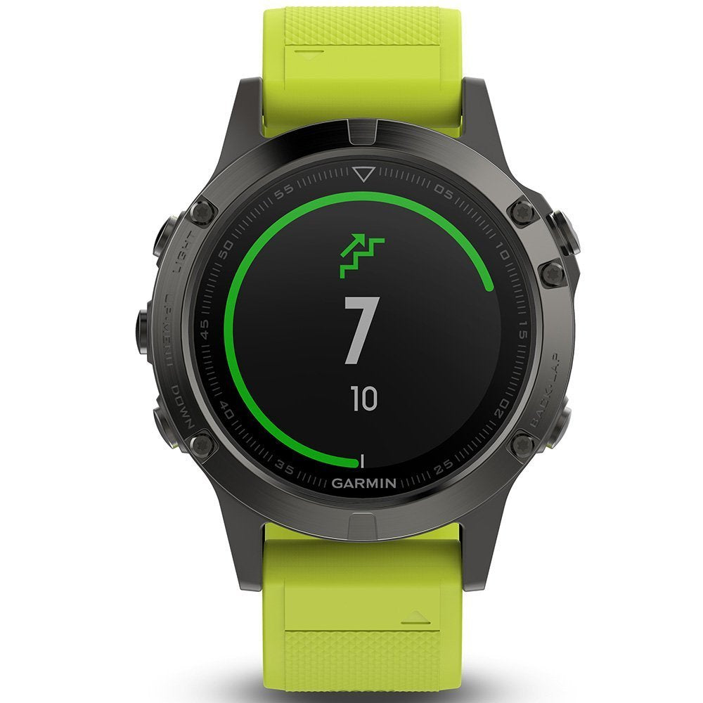 Garmin fēnix 5, Premium and Rugged Multisport GPS Smartwatch, Slate Gray with Yellow Band - 010-01688-02 - Image 3