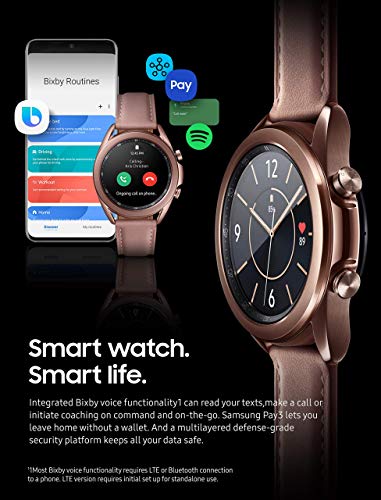 Samsung Galaxy Watch 3 - 41mm Stainless Steel Case/ Leather Strap Mystic Bronze SM-R850NZDAXAR - Image 7