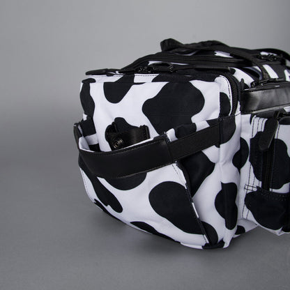 20L Mini Duffle Bag Black White Cow - Image 16