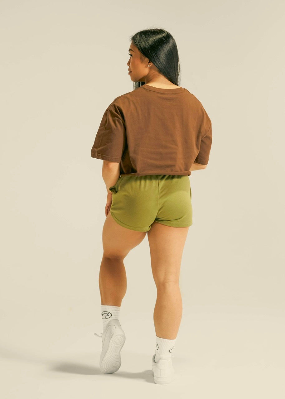 Women's Varsity Shorts Moss Green - Image 5