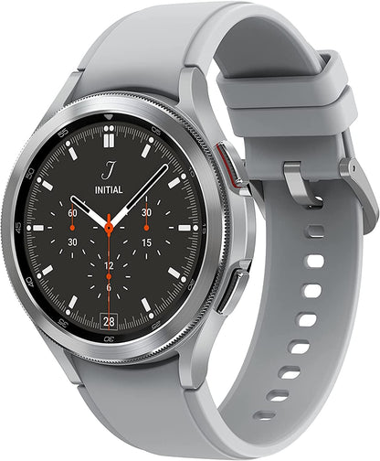 Samsung Galaxy Watch 4 Classic Stainless Steel Smartwatch 46mm LTE - Silver - SM-R895UZSVXAA