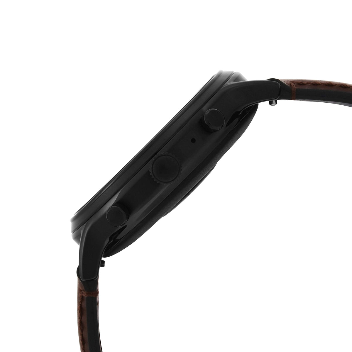 Fossil - Gen 5 Smartwatch 44mm Stainless Steel - Black with Brown Leather Band - FTW4026 - Image 2
