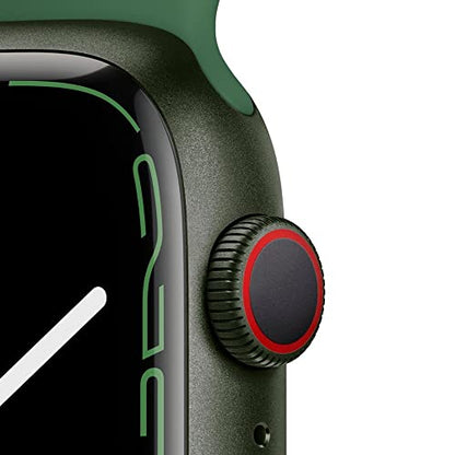 Apple Watch Series 7 (GPS + Cellular) 45mm Green Aluminum Case with Clover Sport Band - MKJ93LL/A - Image 4